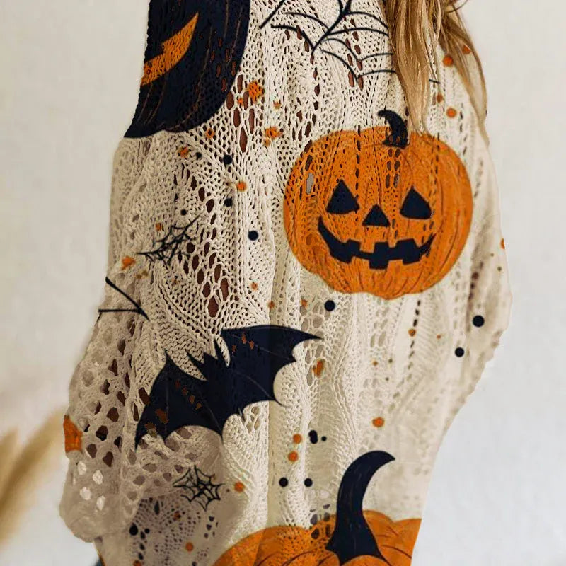 🎃Women's Halloween Loose Fit Batwing Knit Sweater🎁